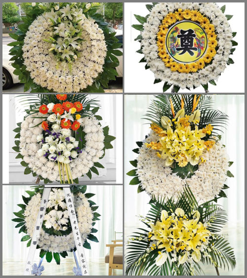 湖北孝感市大悟县三里镇水城村花圈速递